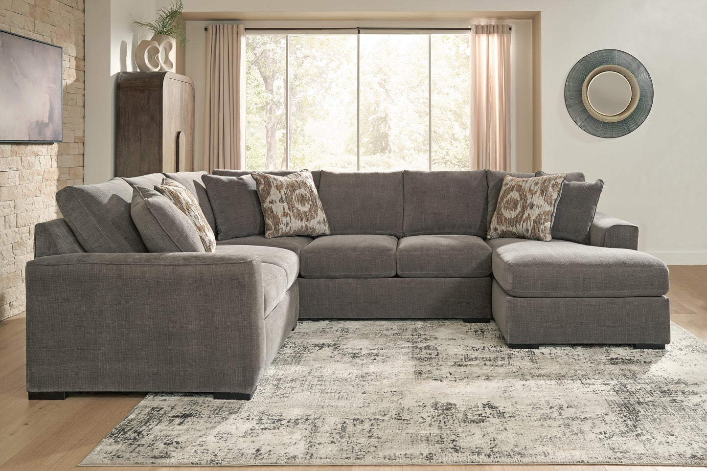 Lakeland Furniture Outlet - Ashley Furniture - Larson Levee Sectional - RAF 3-Piece Sectional / Espresso - PC86205S1