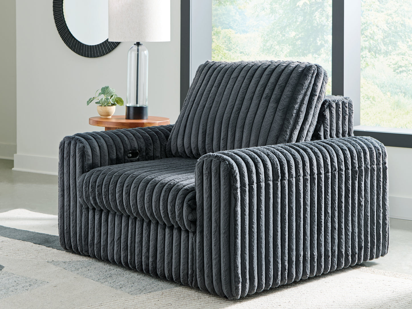 Lakeland Furniture Outlet - Ashley Furniture - HamlinBay Living Room - Power Gliding Chaise / Gunmetal - PC8680515P