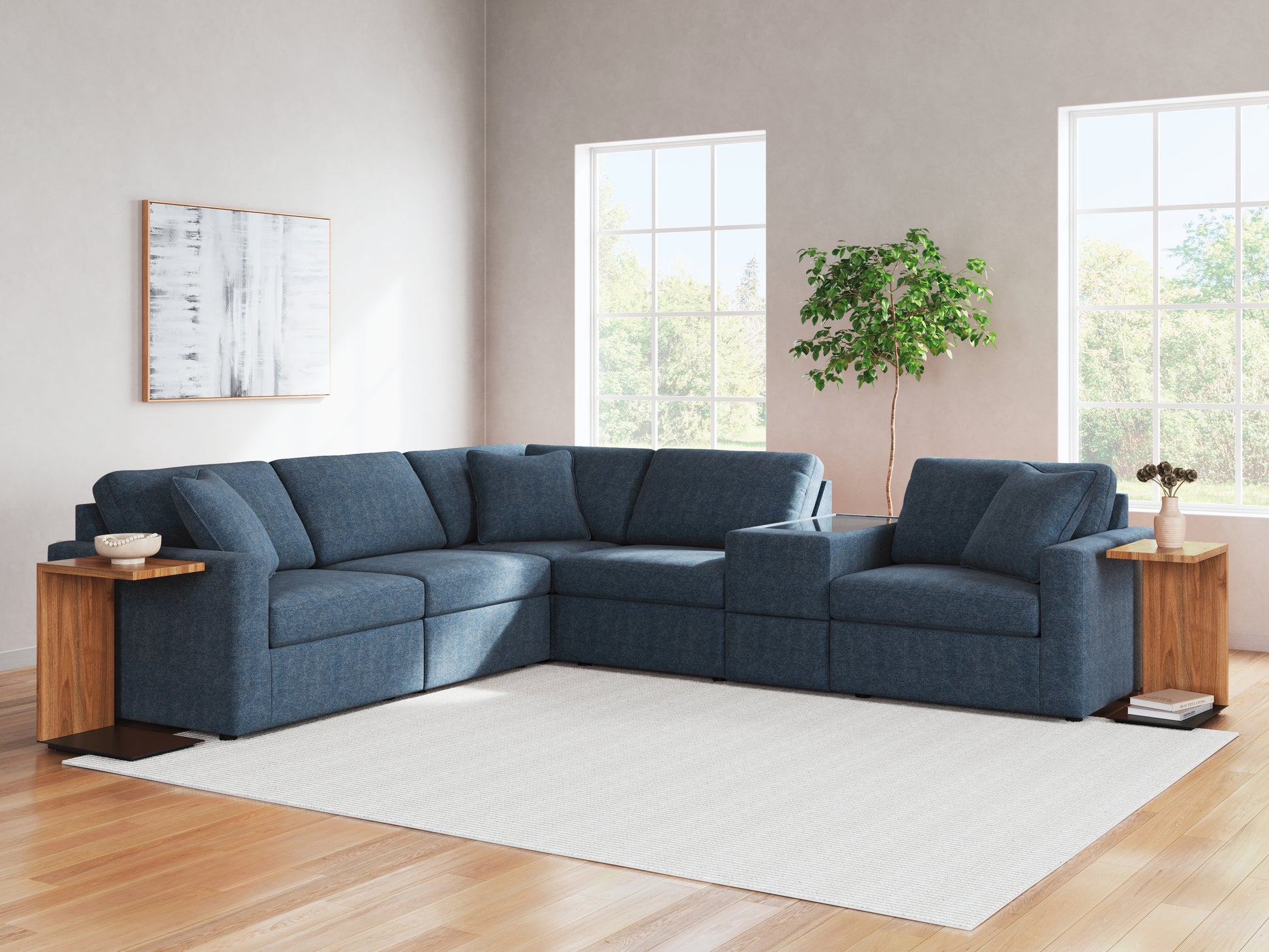 Lakeland Furniture Outlet - Ashley Furniture - Modmax Sectional - RAF 6-Piece Sectional / Ink - 92101S7