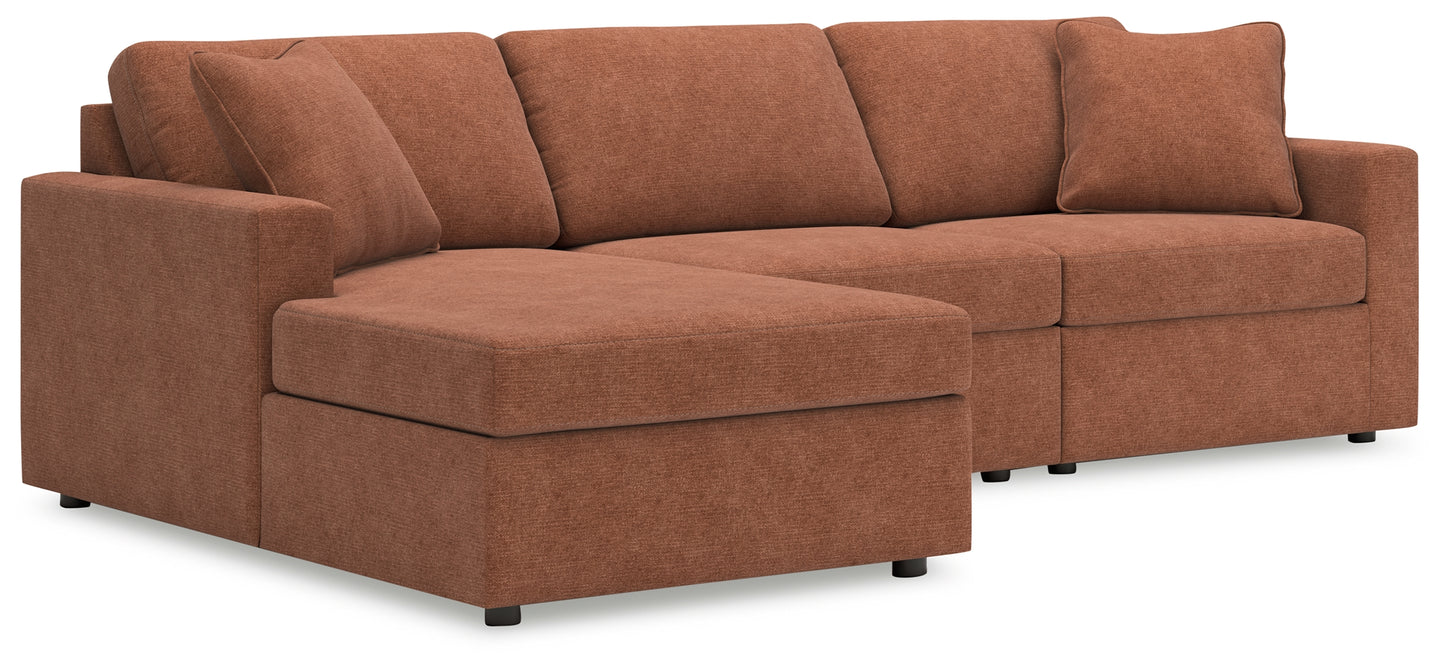 Lakeland Furniture Outlet - Ashley Furniture - Modmax Sectional - RAF 3-Piece Sectional with Chaise / Spice - 92102S17
