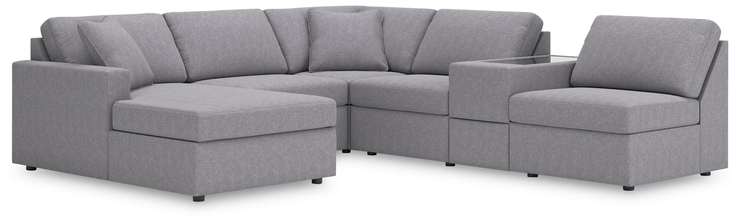 Lakeland Furniture Outlet - Ashley Furniture - Modmax Sectional - RAF 6-Piece Sectional with Chaise / Granite - 92104S21