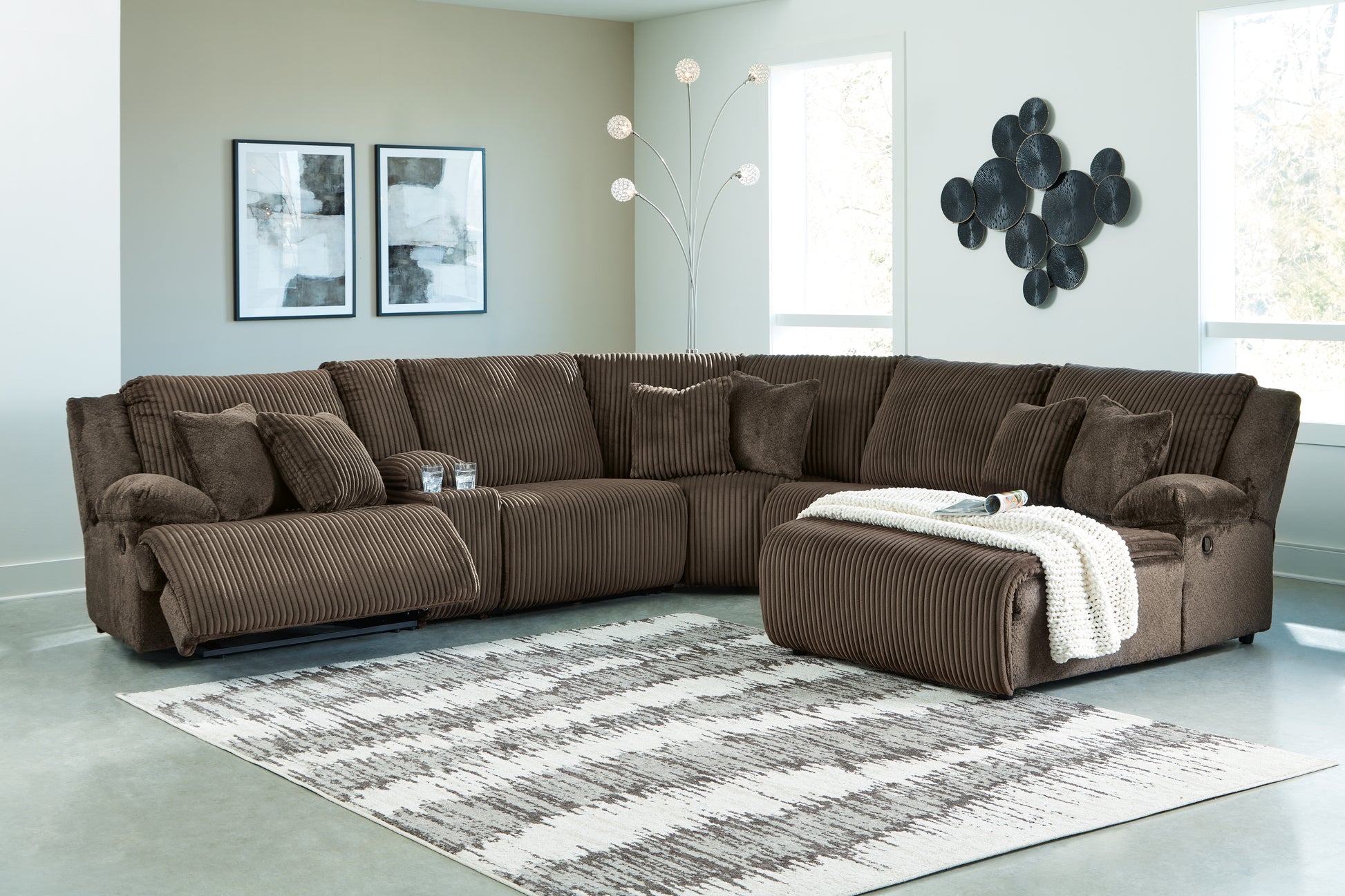 Lakeland Furniture Outlet - Ashley Furniture - Top Tier Sectional - 6-Piece Reclining Sectional with Chaise - 92705S1