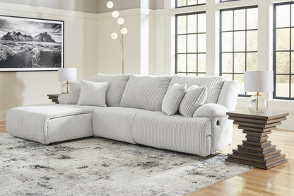 Lakeland Furniture Outlet - Ashley Furniture - Top Tier Sectional - 3-Piece Reclining Sectional Sofa Chaise / Alloy - 92706S7