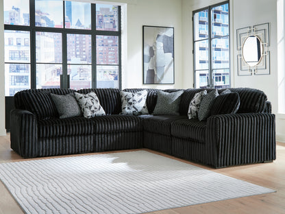 Lakeland Furniture Outlet - Ashley Furniture - Midnight-Madness Sectional - RAF 5-Piece Sectional / Onyx - 98103S26