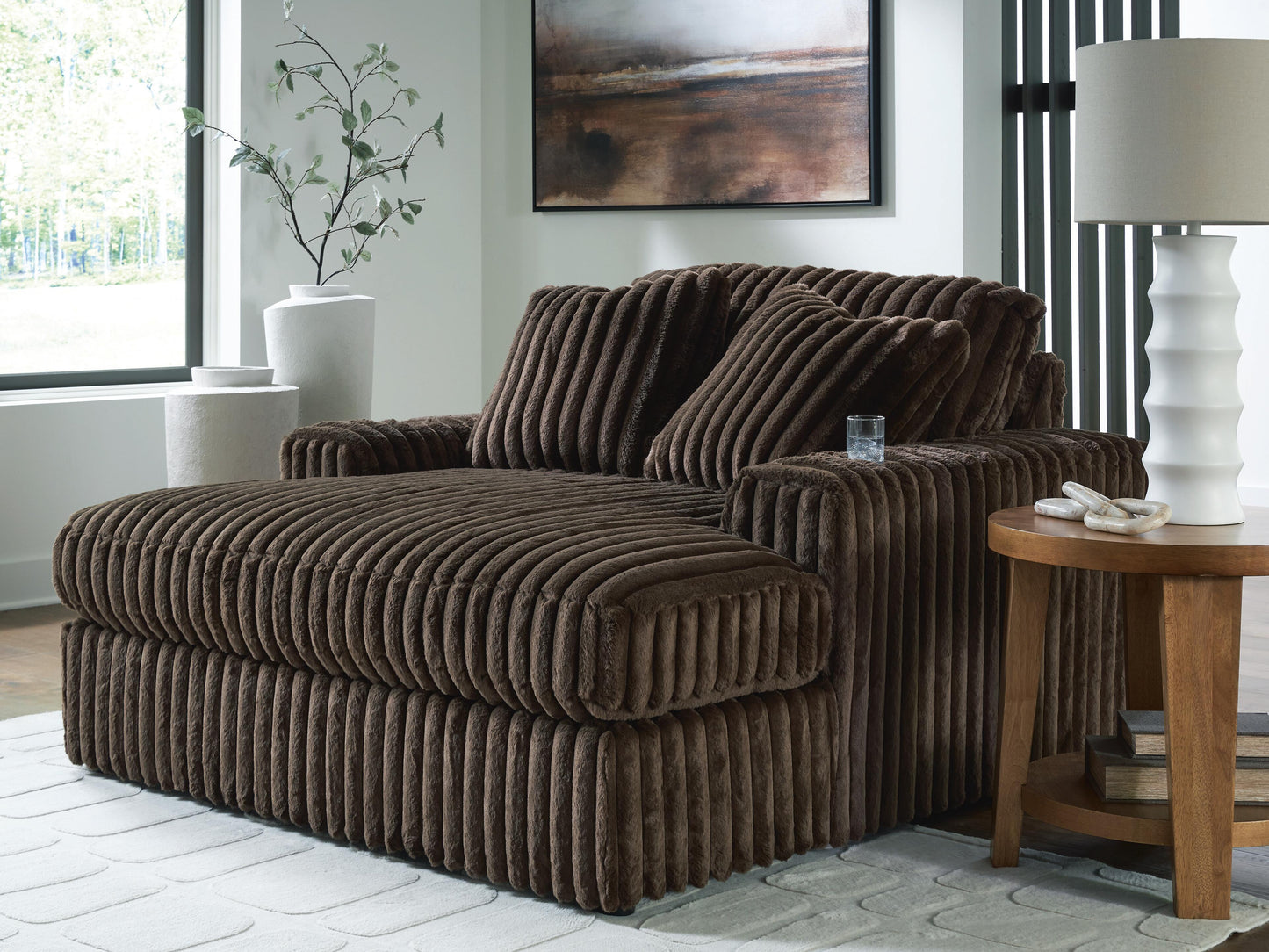 Lakeland Furniture Outlet - Ashley Furniture - Midnight-Madness Living Room - Oversized Chaise / Chocolate - 9810415