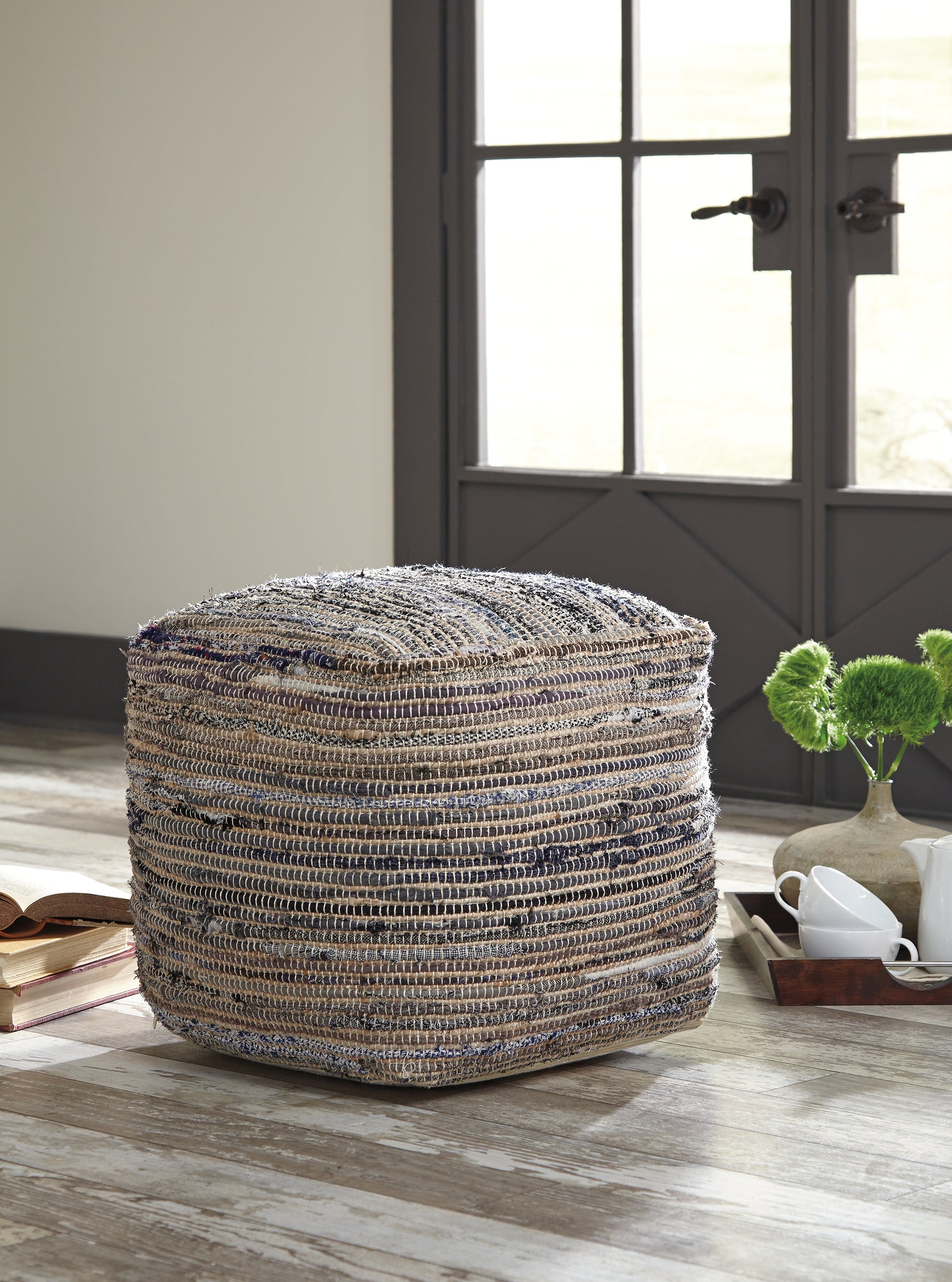 Lakeland Furniture Outlet - Ashley Furniture - Absalom Pouf - Pouf / Denim - A1000550