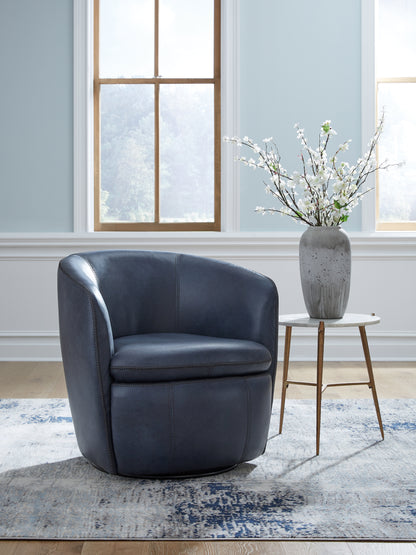 Lakeland Furniture Outlet - Ashley Furniture - Kierreys Swivel Accent Chair - Swivel Accent Chair / Ocean - A3000701