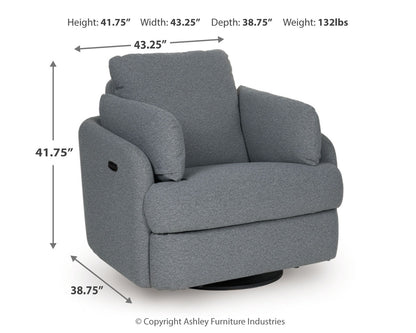 Alainmont Next-Gen Nuvella Swivel Power Recliner