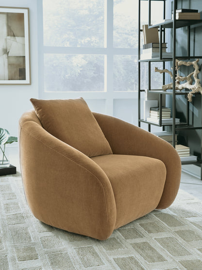 Lakeland Furniture Outlet - Ashley Furniture - Yahya Swivel Accent Chair - Swivel Accent Chair / Camel - A3000781