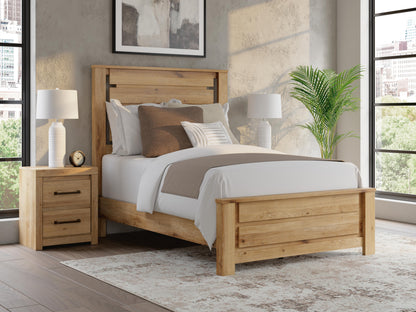 Lakeland Furniture Outlet - Ashley Furniture - Brozmont Bedroom - Full Panel Platform Bed / Tan - B1045B10