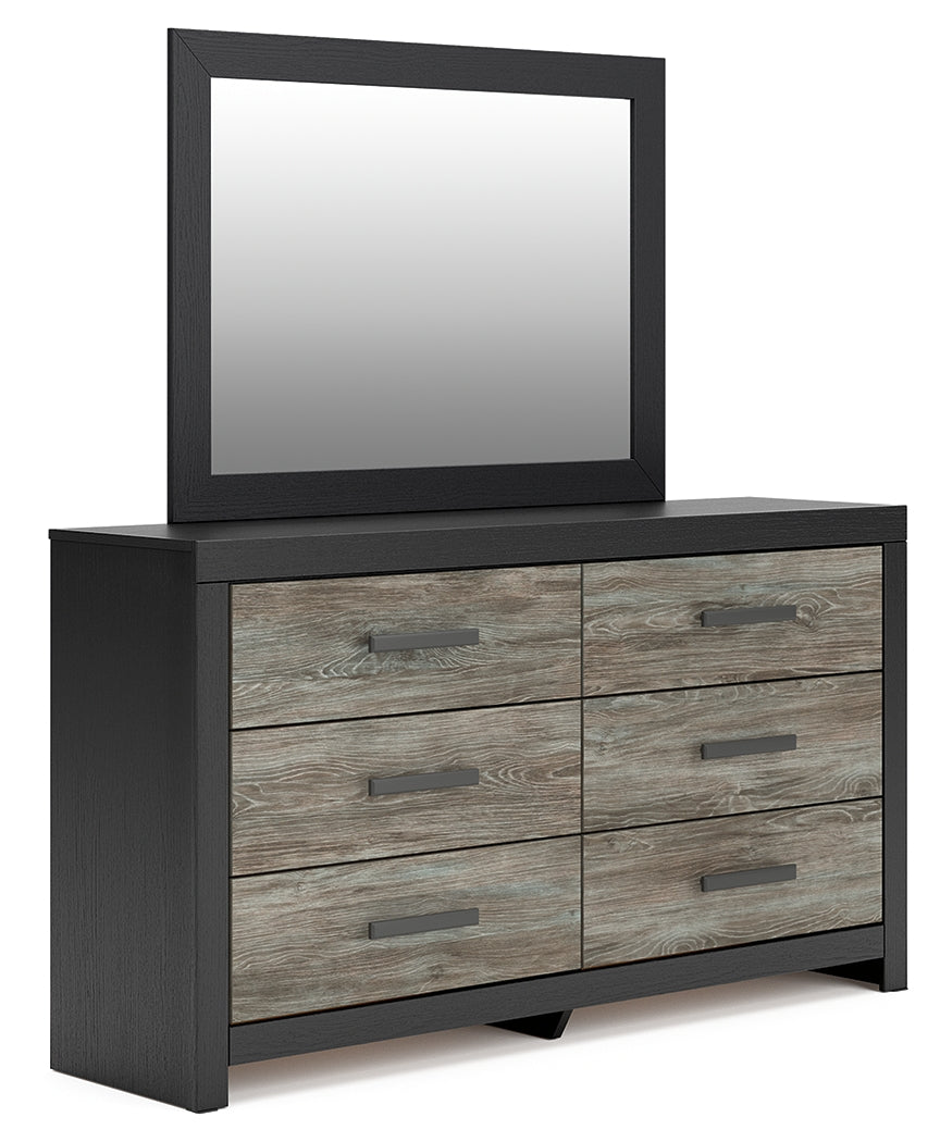 Lakeland Furniture Outlet - Ashley Furniture - Broachmyn Bedroom - Dresser and Mirror / Black/Gray - PCB1118B1