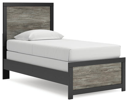 Lakeland Furniture Outlet - Ashley Furniture - Broachmyn Bedroom - Twin Panel Bed / Black/Gray - PCB1118B8