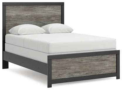 Lakeland Furniture Outlet - Ashley Furniture - Broachmyn Bedroom - Full Panel Bed / Black/Gray - PCB1118B9