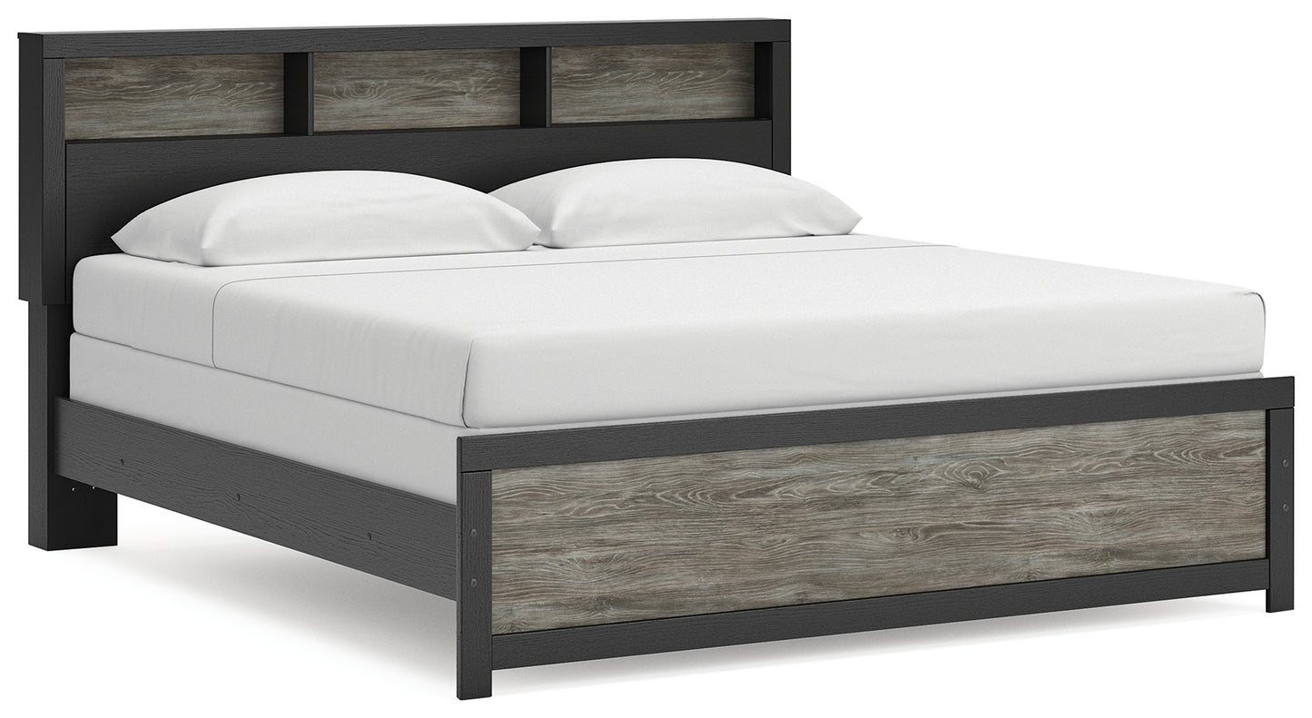 Lakeland Furniture Outlet - Ashley Furniture - Broachmyn Bedroom - King Bookcase Bed / Black/Gray - PCB1118B6