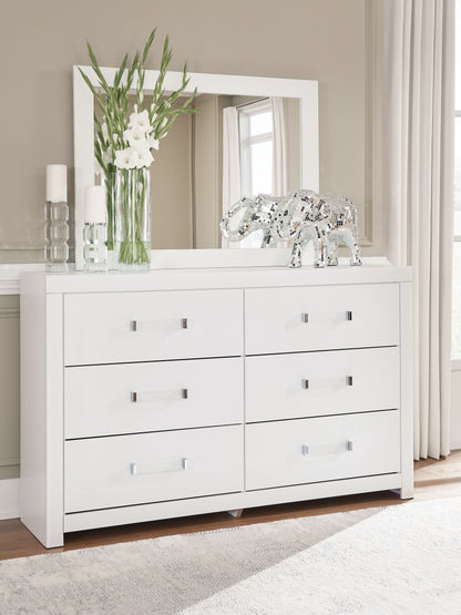 Lakeland Furniture Outlet - Ashley Furniture - Maeling Bedroom - Dresser and Mirror / White - PCB1119B1