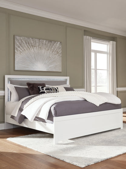 Lakeland Furniture Outlet - Ashley Furniture - Maeling Bedroom - King Upholstered Panel Bed / White - PCB1119B4