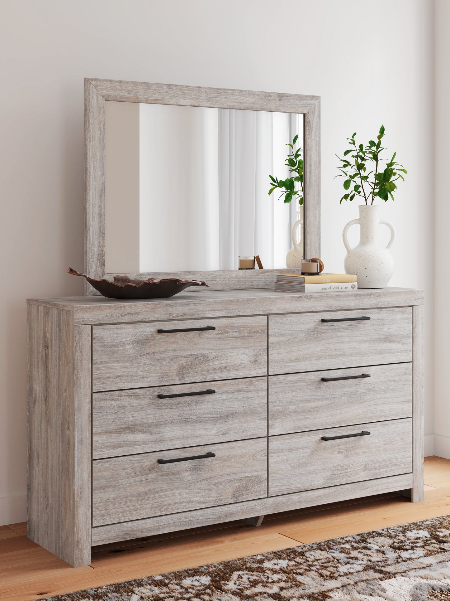 Lakeland Furniture Outlet - Ashley Furniture - Broachmyn Bedroom - Dresser and Mirror / Gray - PCB1120B1