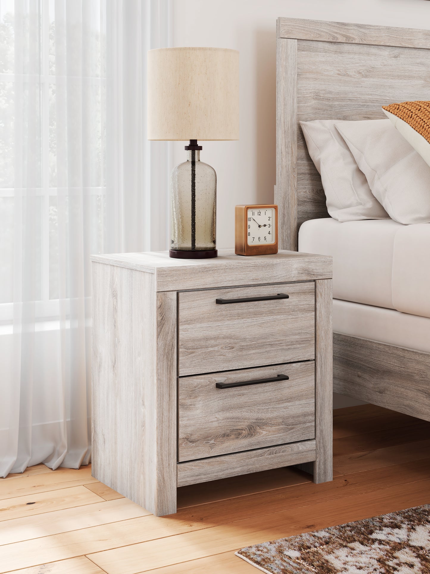 Lakeland Furniture Outlet - Ashley Furniture - Broachmyn Bedroom - Two Drawer Night Stand / Gray - PCB1120-92