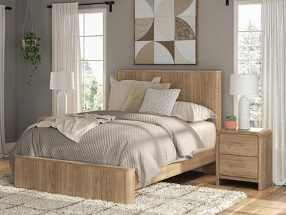 Lakeland Furniture Outlet - Ashley Furniture - Gramburg Bedroom - Queen Panel Platform Bed / Warm Natural Brown - PCB1121B10