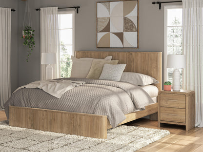 Lakeland Furniture Outlet - Ashley Furniture - Gramburg Bedroom - King Panel Bed / Warm Natural Brown - PCB1121B16