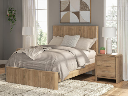 Lakeland Furniture Outlet - Ashley Furniture - Gramburg Bedroom - Full Panel Bed / Warm Natural Brown - PCB1121B3