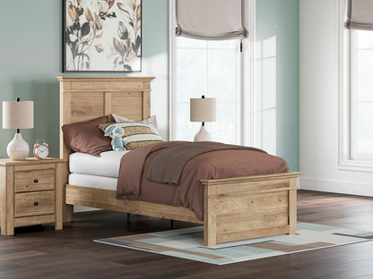 Lakeland Furniture Outlet - Ashley Furniture - Makidern Bedroom - Twin Panel Bed / Tan - PCB1170B18