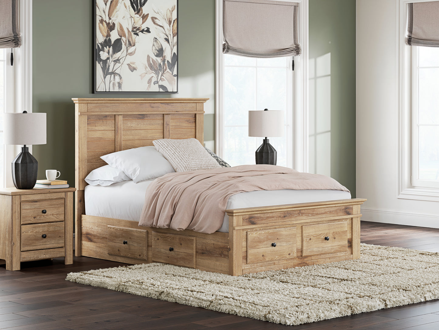 Lakeland Furniture Outlet - Ashley Furniture - Makidern Bedroom - Full Panel Storage Bed / Tan - PCB1170B39