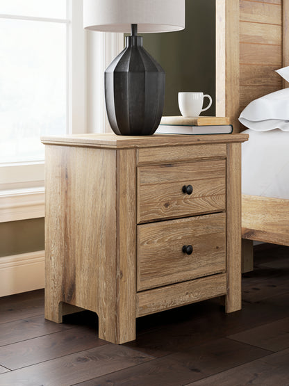 Lakeland Furniture Outlet - Ashley Furniture - Makidern Bedroom - Two Drawer Night Stand / Tan - PCB1170-92