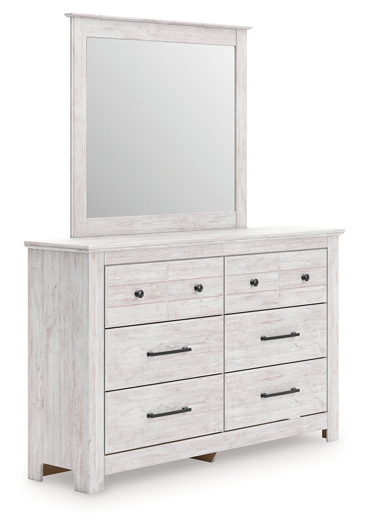 Lakeland Furniture Outlet - Ashley Furniture - Makidern Bedroom - Dresser and Mirror / Whitewash - PCB1171B1