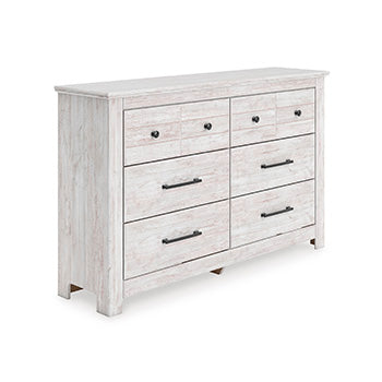 Lakeland Furniture Outlet - Ashley Furniture - Makidern Bedroom - Six Drawer Dresser / Whitewash - PCB1171-31