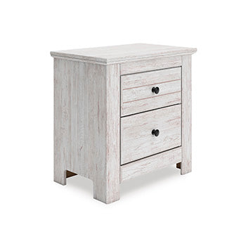 Lakeland Furniture Outlet - Ashley Furniture - Makidern Bedroom - Two Drawer Night Stand / Whitewash - PCB1171-92