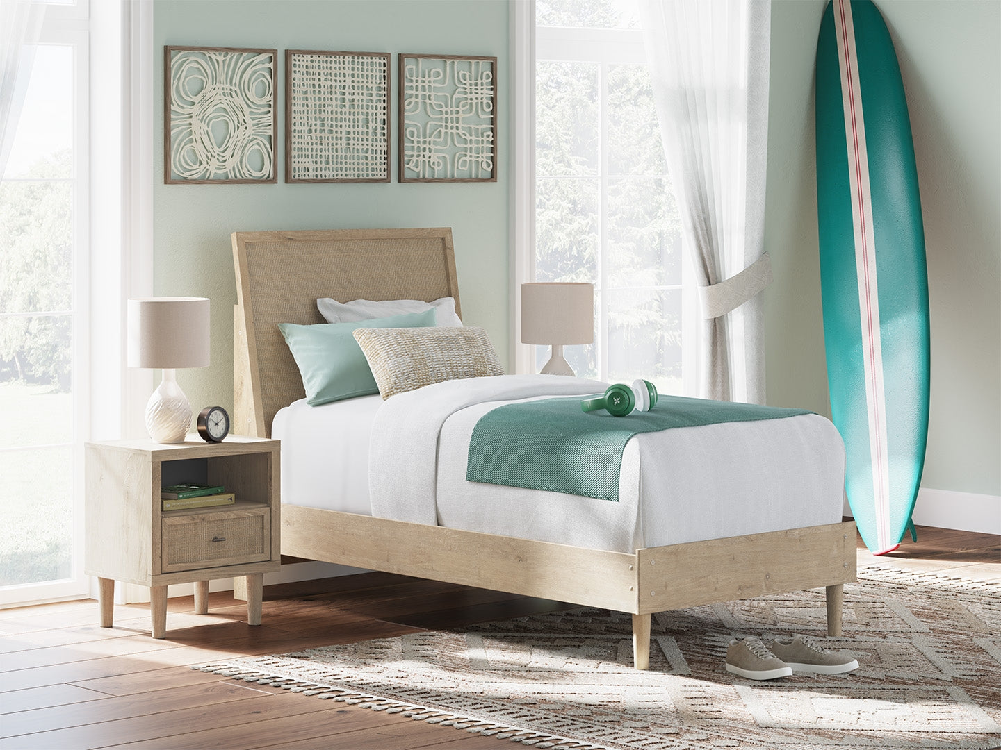 Lakeland Furniture Outlet - Ashley Furniture - Cielden Bedroom - Twin Panel Bed / Two-tone - B1199B18