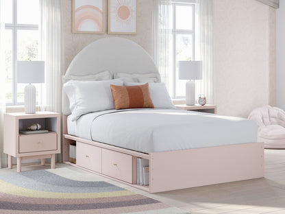 Lakeland Furniture Outlet - Ashley Furniture - Wistenpine Bedroom - Full Upholstered Panel Bed with Storage / Blush - B1323B15