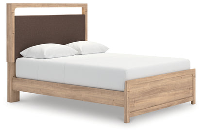 Lakeland Furniture Outlet - Ashley Furniture - Kinlanni Bedroom - Queen Upholstered Platform Bed / Tan - PCB1360B10