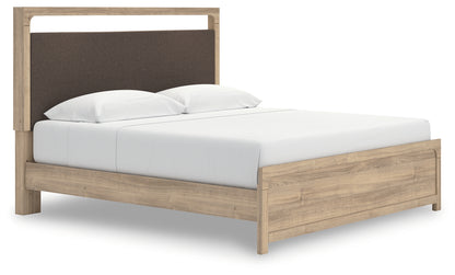 Lakeland Furniture Outlet - Ashley Furniture - Kinlanni Bedroom - King Upholstered Platform Bed / Tan - PCB1360B16