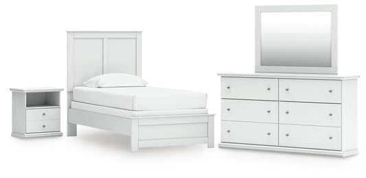 Lakeland Furniture Outlet - Ashley Furniture - Bostwick Shoals Twin Panel Bed, Dresser, Mirror and Nightstand - Twin Panel Bed, Dresser, Mirror and Nightstand - B139B60