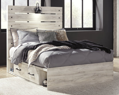 Lakeland Furniture Outlet - Ashley Furniture - Cambeck Bedroom - Full Panel Bed with 2 Storage Drawers / Whitewash - B192B16