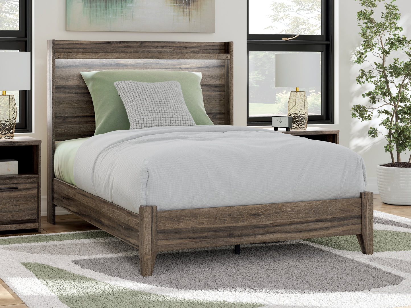Lakeland Furniture Outlet - Ashley Furniture - Elbrim Bedroom - Full Panel Bed / Brown - PCB2005B8