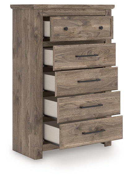 Lakeland Furniture Outlet - Ashley Furniture - Rusticott Bedroom - Five Drawer Chest / Brown - PCB2260-46