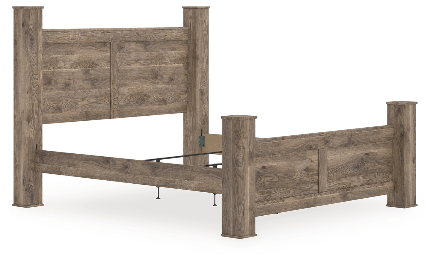 Lakeland Furniture Outlet - Ashley Furniture - Rusticott Bedroom - King Poster Bed / Brown - PCB2260B7