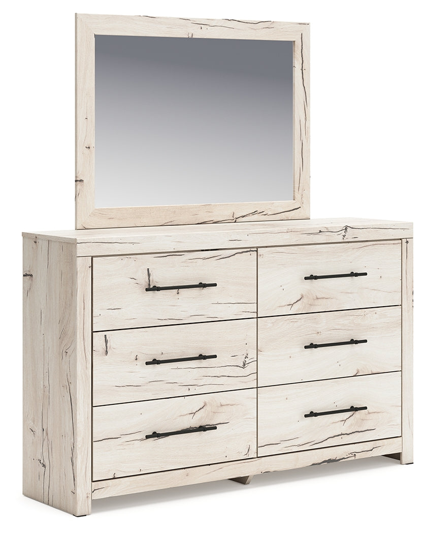 Lakeland Furniture Outlet - Ashley Furniture - Lawroy Bedroom - Dresser and Mirror / Light Natural - B2310B1