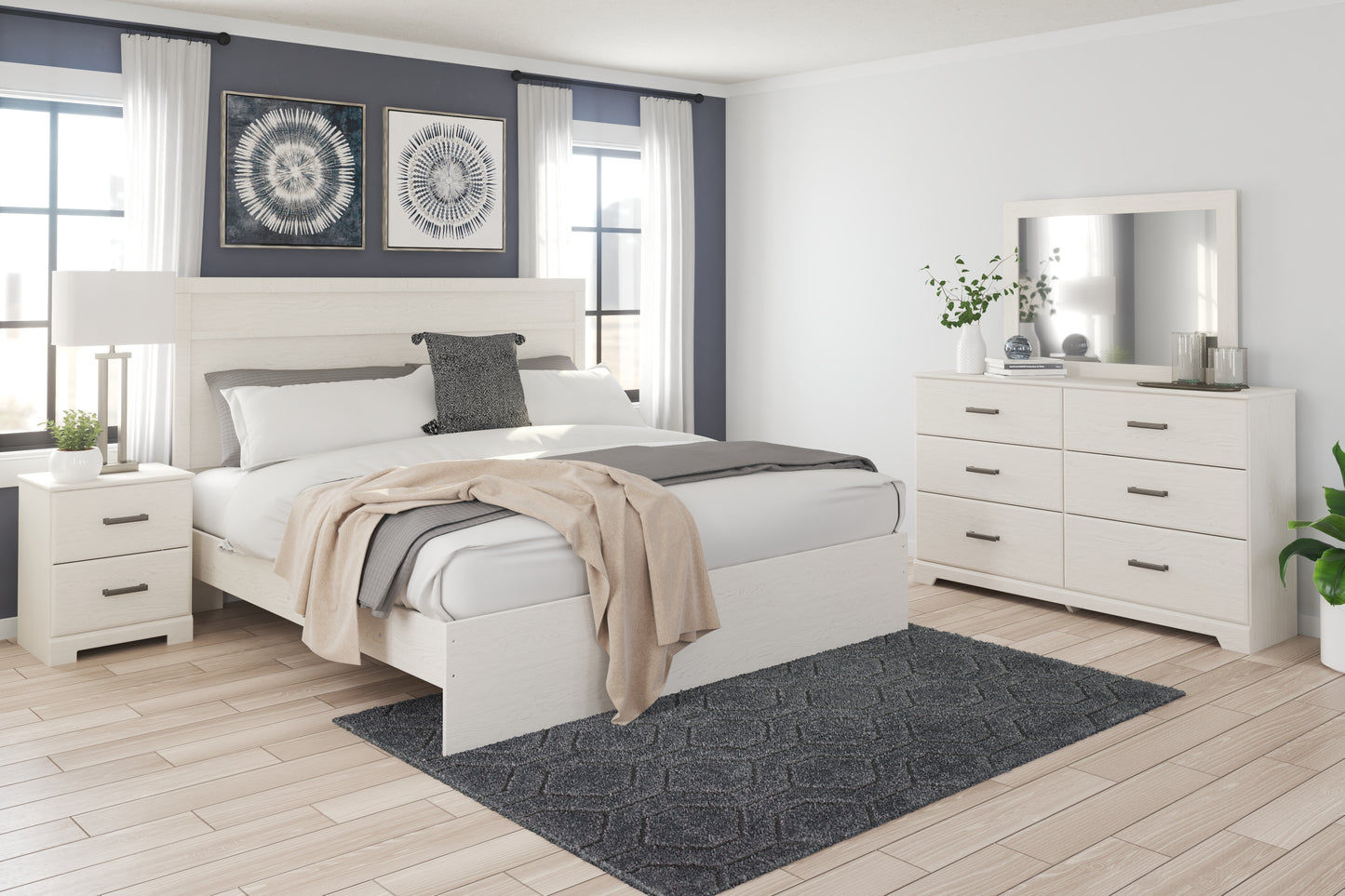 Lakeland Furniture Outlet - Ashley Furniture - Stelsie Bedroom - Two Drawer Night Stand / White - B2588-92