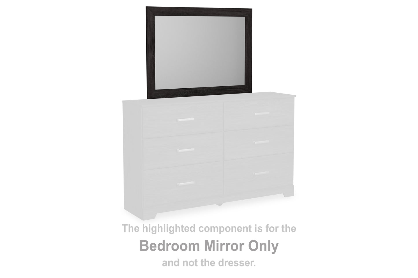 Lakeland Furniture Outlet - Ashley Furniture - Belachime Bedroom - Bedroom Mirror / Charcoal - B2589-36