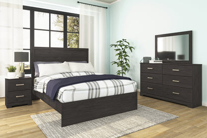 Lakeland Furniture Outlet - Ashley Furniture - Belachime Bedroom - Queen Panel Bed / Charcoal - B2589B2