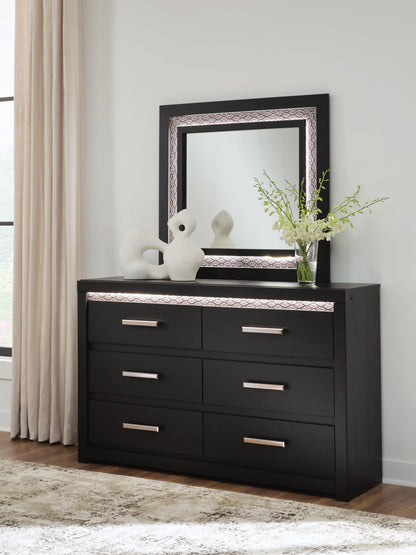 Lakeland Furniture Outlet - Ashley Furniture - Shoralli Bedroom - Dresser and Mirror / Black - B2611B1