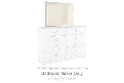 Lakeland Furniture Outlet - Ashley Furniture - Willowton Bedroom - Bedroom Mirror / Whitewash - B267-36