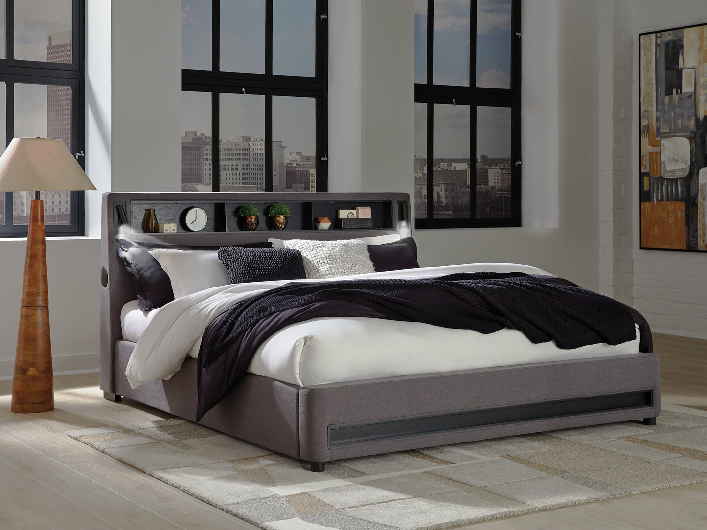 Lakeland Furniture Outlet - Ashley Furniture - Verishaw Bedroom - King Upholstered Bed - PCB2721B21