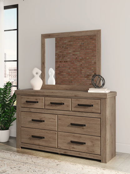 Lakeland Furniture Outlet - Ashley Furniture - Oliandon Bedroom - Dresser and Mirror / Light Brown - PCB2844B1