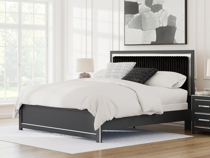 Lakeland Furniture Outlet - Ashley Furniture - Zuraleus Bedroom - King Upholstered Panel Bed / Black - PCB3380B12