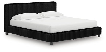 Lakeland Furniture Outlet - Ashley Furniture - Zuraleus Bedroom - California King Upholstered Bed / Black - PCB3380B14